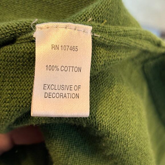 Bua/ Bua Sweater Women Small Green Embellished Embroidered 3/4 Sleeve Hydrangea - Picture 6 of 7